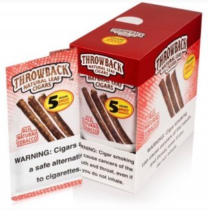 Throwback Natural Leaf Cigars Sweet Cigars 5Pk