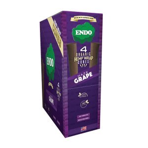 Endo Organic Hemp Wrap Cones Haze Grape 4pk 15pc