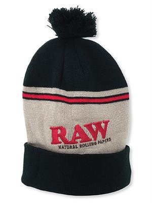 Rolling Papers X Raw Knit Hat Black and Brown