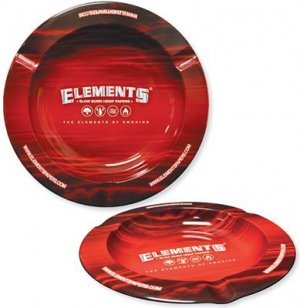 Elements Metal Ashtray Red