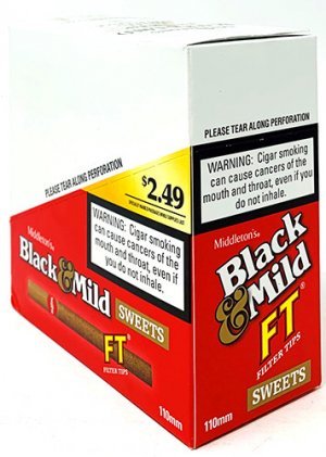 Black & Mild Filter Tip Sweet Cigars