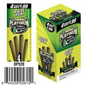 Double Platinum Blunt Wraps White Sea 15/4 Ct