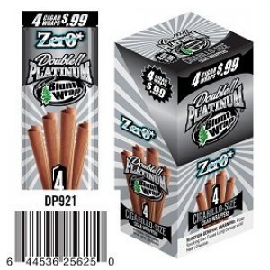 Double Platinum Blunt Wraps Zero 15/4 Ct