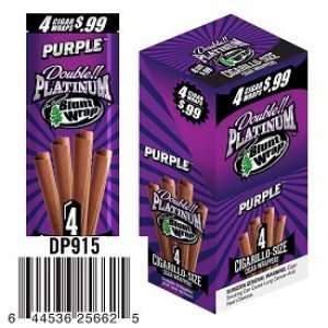 Double Platinum Blunt Wraps Purple 15/4 Ct